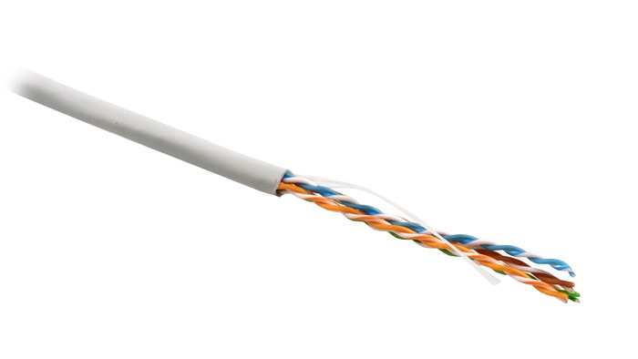 

Витая пара неэкранированная U/UTP категория 5e 4 пары (24 AWG) одножильная PVC серый (305, Разноцветный