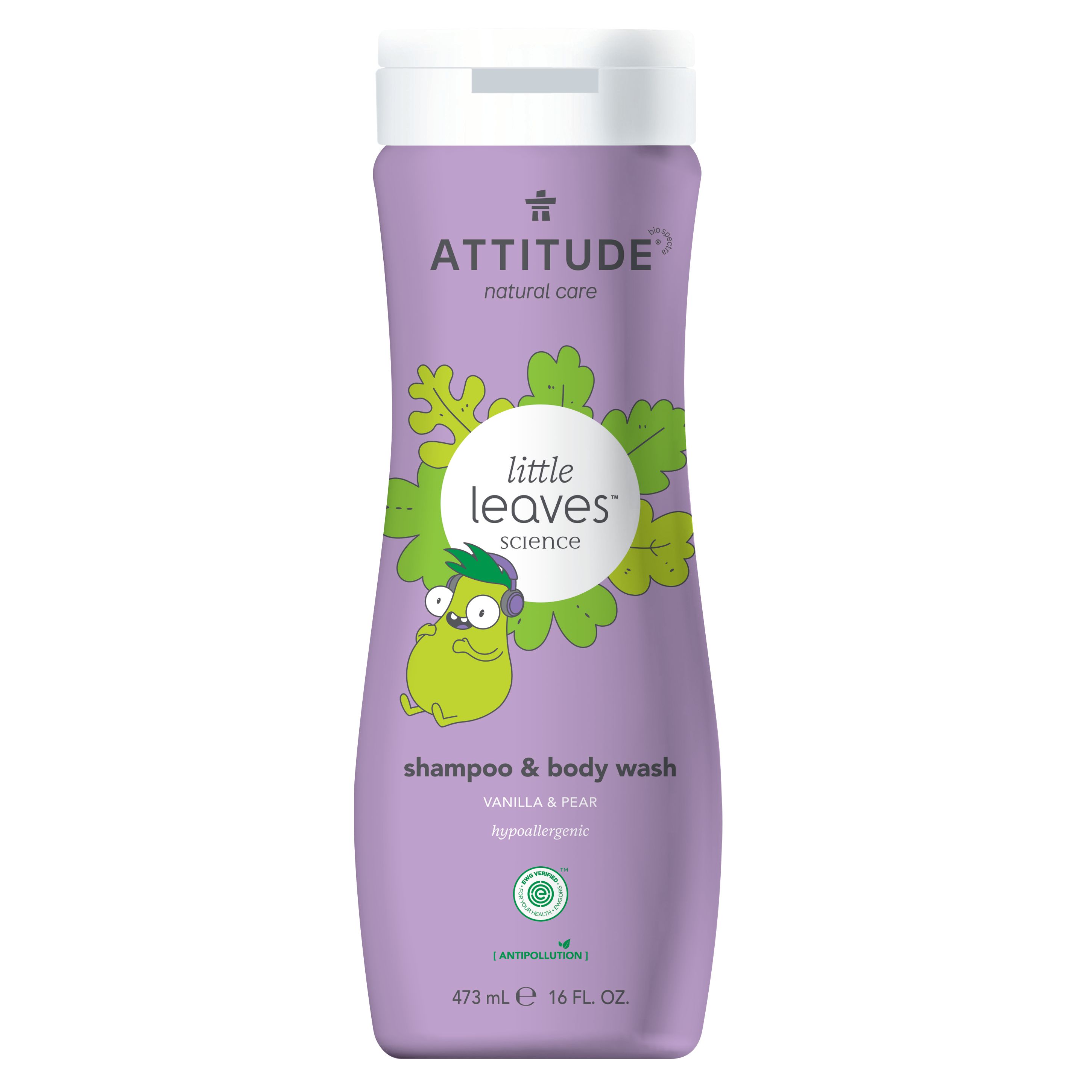 

Детский шампунь-гель ATTITUDE Little Leaves ваниль и груша, 473 мл., 41015
