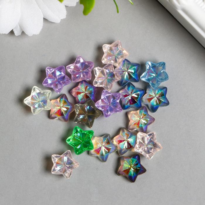 

Декор для творчества акрил "Цветок пятиконечный с перламутром" МИКС н-р 20 шт 0,9х0,9 см