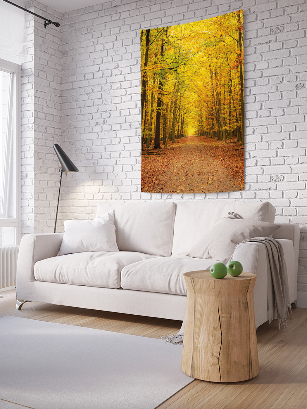 

Вертикальное фотопанно на стену JoyArty Дорога в осенний лес 150x200 см, Дорога в осенний лес