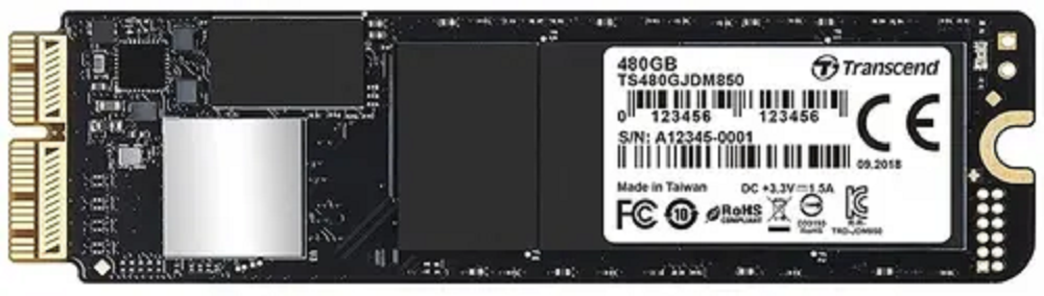 SSD накопитель Transcend JetDrive 850 M.2 2280 480 ГБ (TS480GJDM850)