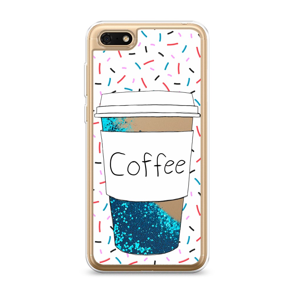 

Чехол Awog на Honor 7A/Huawei Y5 Prime 2018/Y5 2018 "Coffee прозрачный стакан", Разноцветный, 65293-1