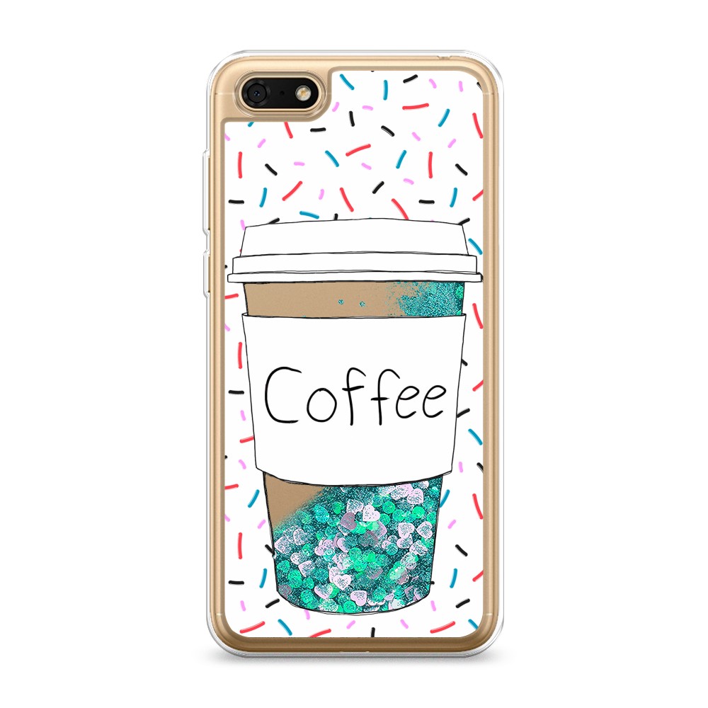 

Чехол Awog на Honor 7A/Huawei Y5 Prime 2018/Y5 2018 "Coffee прозрачный стакан", Разноцветный, 65295-1