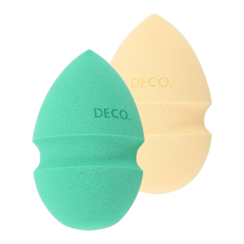 

Набор спонжей для макияжа DECO. Green Couture каплевидные 2 шт, Зеленый;бежевый