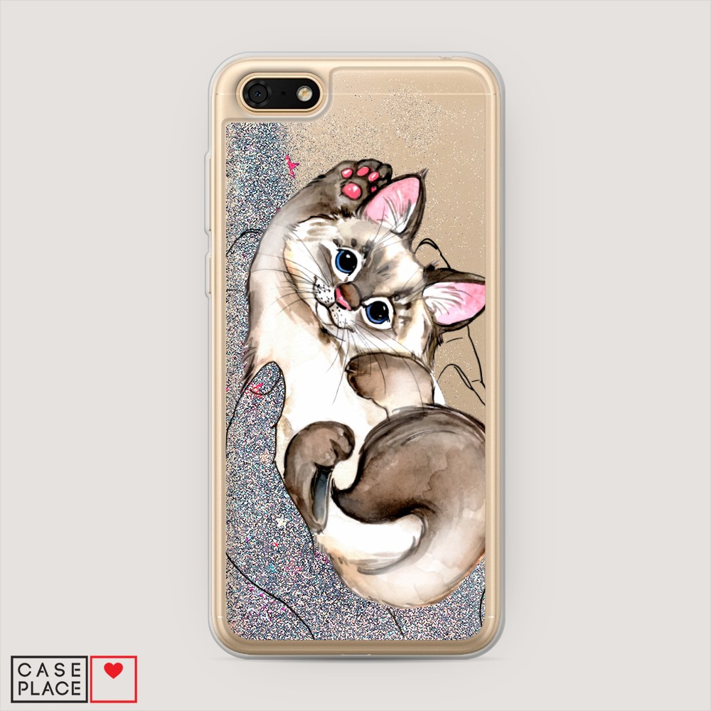 

Чехол Awog на Honor 7A/Y5 Prime 2018/Y5 2018 "Котенок в ладошках", Разноцветный, 65291-1