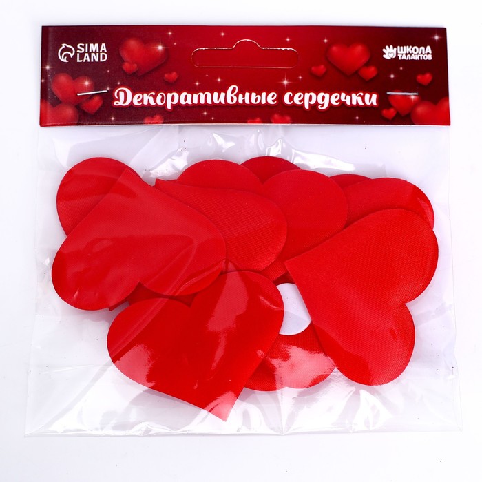 

Сердечки декоративные, на клеевой основе, набор 10 шт., размер 1 шт: 5 × 4,5 см, цвет крас, 14 Февраля