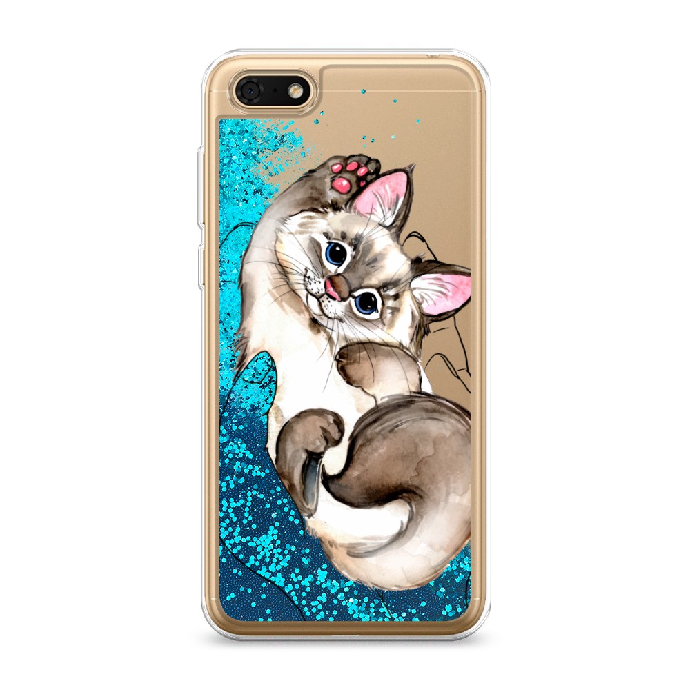 

Чехол Awog на Honor 7A/Huawei Y5 Prime 2018/Y5 2018 "Котенок в ладошках", Разноцветный, 65293-1