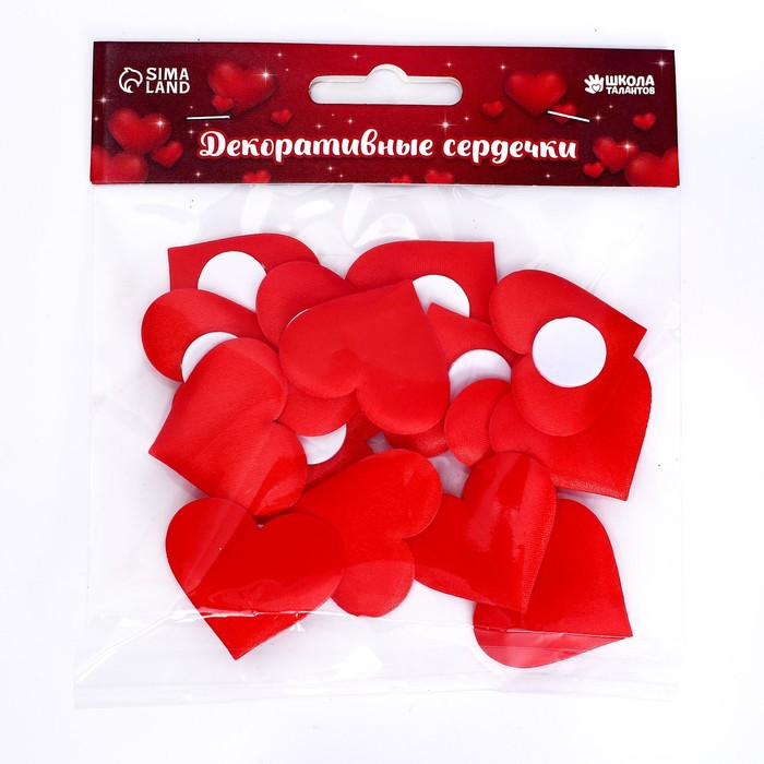 

Сердечки декоративные, на клеевой основе, набор 15 шт., размер 1 шт: 3,5  3 см, цвет крас, Красный, 14 Февраля