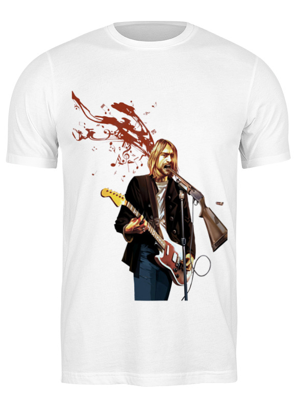 

Футболка мужская Printio Kurt cobain белая 3XL, Белый, Kurt cobain