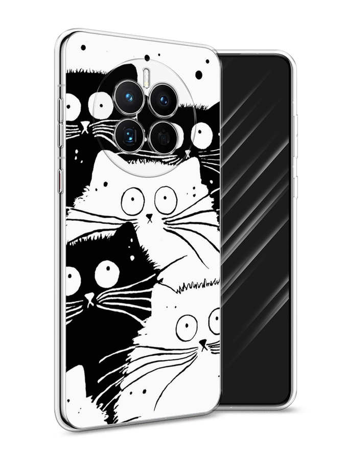 

Чехол Awog на Huawei Mate 50 "Коты черно-белые", Черный;белый, 6109850-2