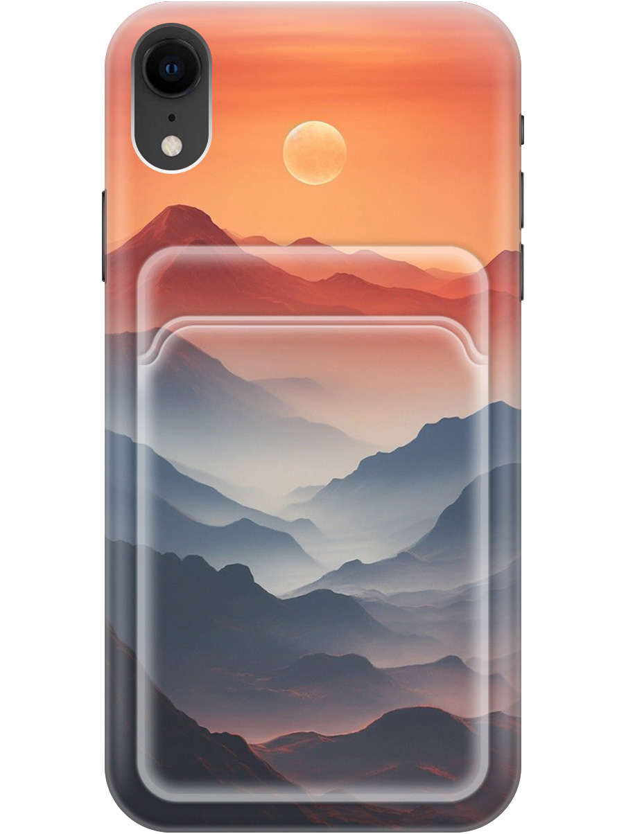 

Силиконовый чехол на Apple iPhone XR с принтом с карманом для карты прозрачный 785934, Прозрачный;оранжевый;черный, 719086310