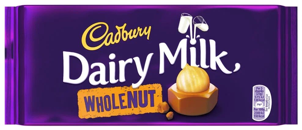 

Шоколад Cadbury Dairy Milk с цельным фундуком, 120 г