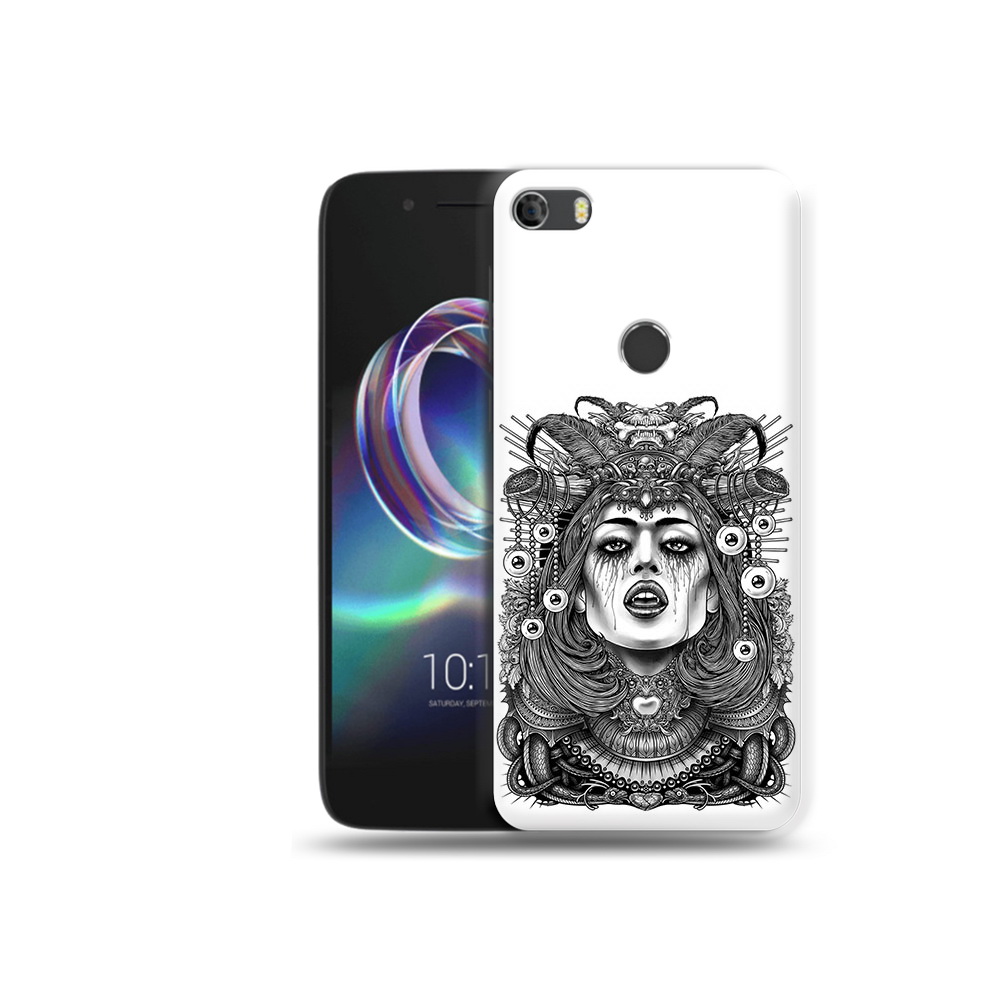 

Чехол MyPads Tocco для Alcatel Idol 5 портрет девушки черно белый (PT82010.678.551), Прозрачный, Tocco