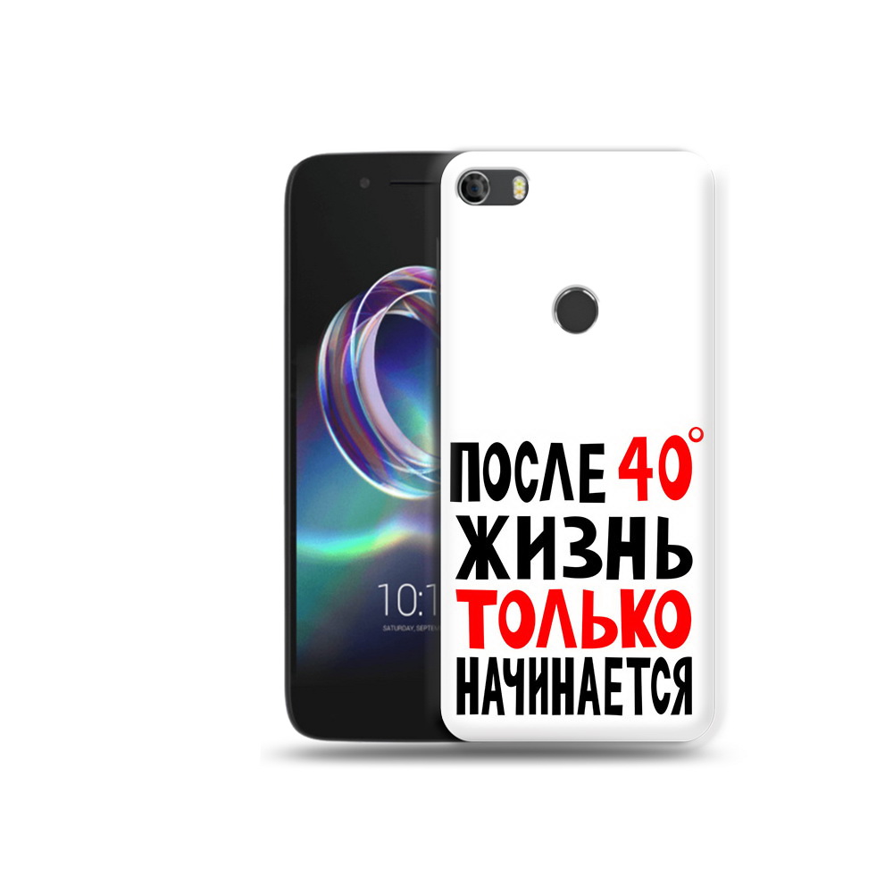 

Чехол MyPads Tocco для Alcatel Idol 5 после 40 жизнь начинается (PT82010.678.553), Прозрачный, Tocco