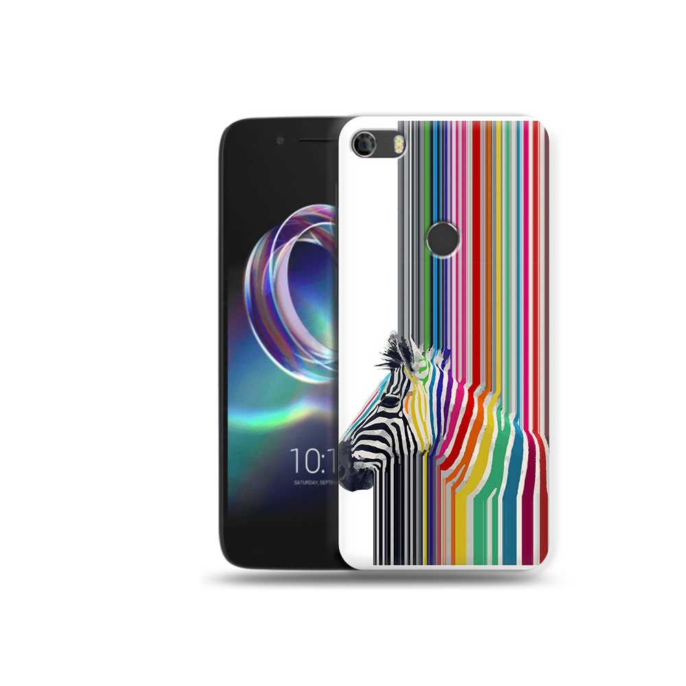 

Чехол MyPads Tocco для Alcatel Idol 5 радужная зебра, Прозрачный, Tocco