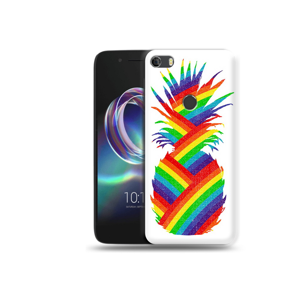 

Чехол MyPads Tocco для Alcatel Idol 5 радужный ананас, Прозрачный, Tocco