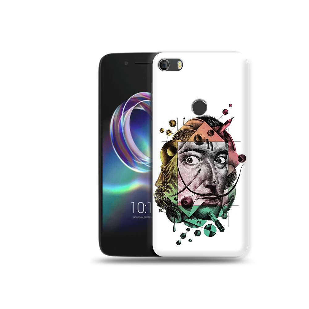 

Чехол MyPads Tocco для Alcatel Idol 5 разноцветное лицо абстракция, Прозрачный, Tocco