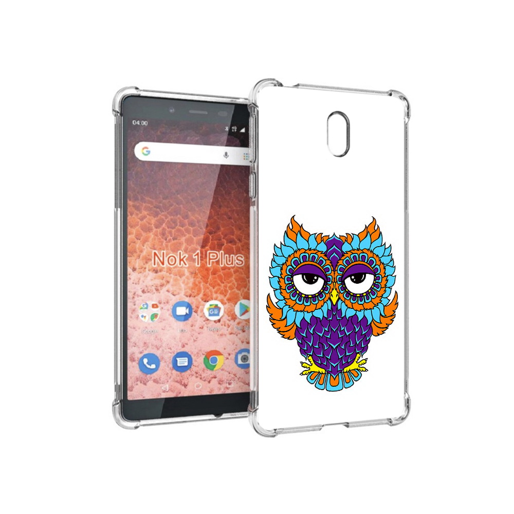 

Чехол MyPads Tocco для Nokia 1 Plus Цветная сова (PT129147.112.198), Прозрачный, Tocco