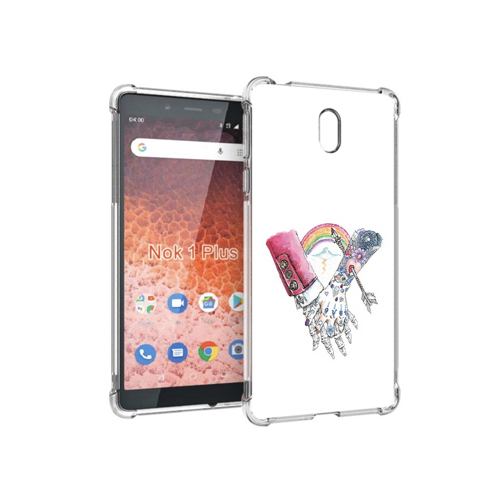 

Чехол MyPads Tocco для Nokia 1 Plus абстракция руки в татуировках (PT129147.112.212), Прозрачный, Tocco