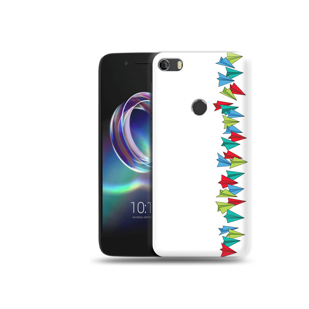 

Чехол MyPads Tocco для Alcatel Idol 5 самолетики из листочков, Прозрачный, Tocco