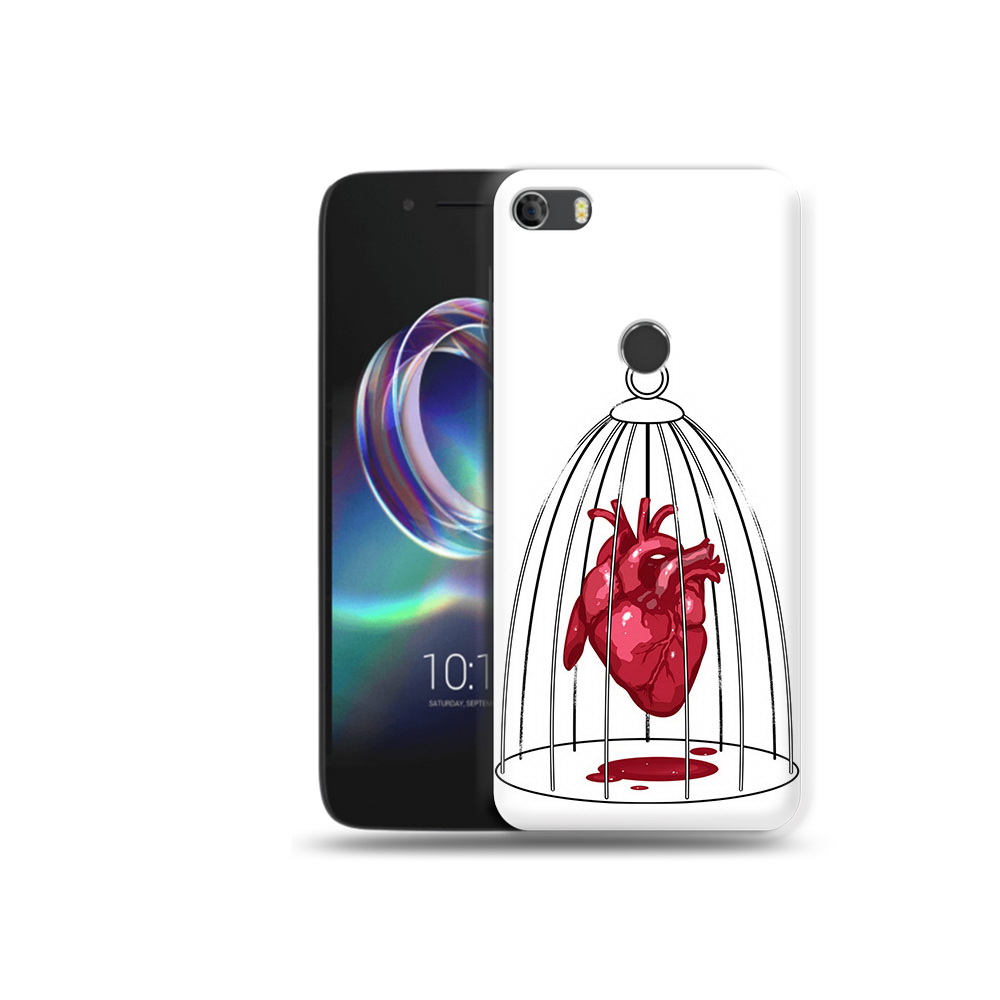 

Чехол MyPads Tocco для Alcatel Idol 5 сердце в клетке, Прозрачный, Tocco