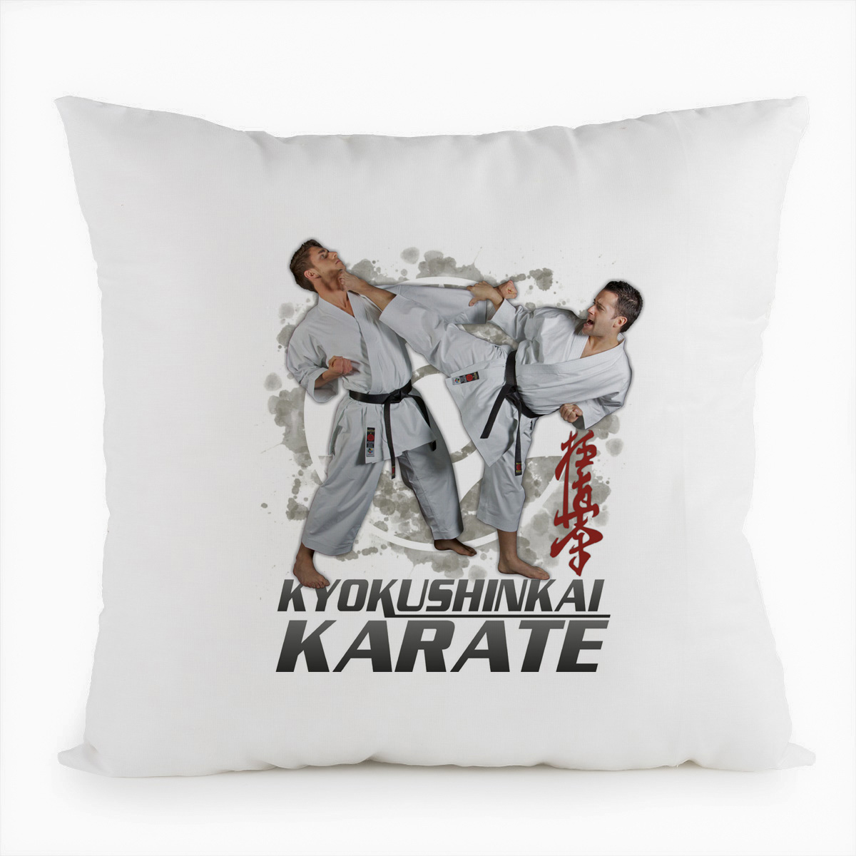 

Подушка белая CoolPodarok Kyokushinkai karate. Карате кёкусинкай, Белый