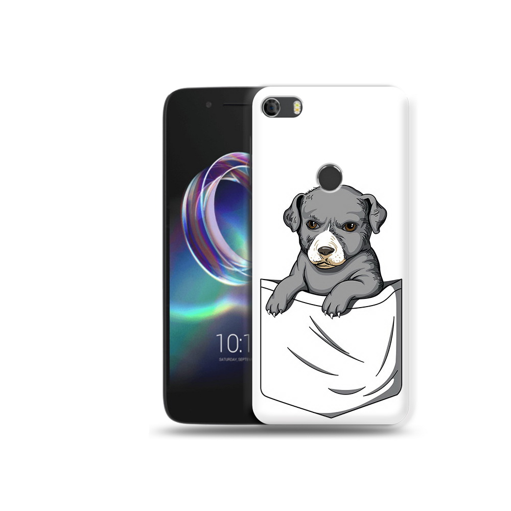 

Чехол MyPads Tocco для Alcatel Idol 5 собачка в кармане, Прозрачный, Tocco