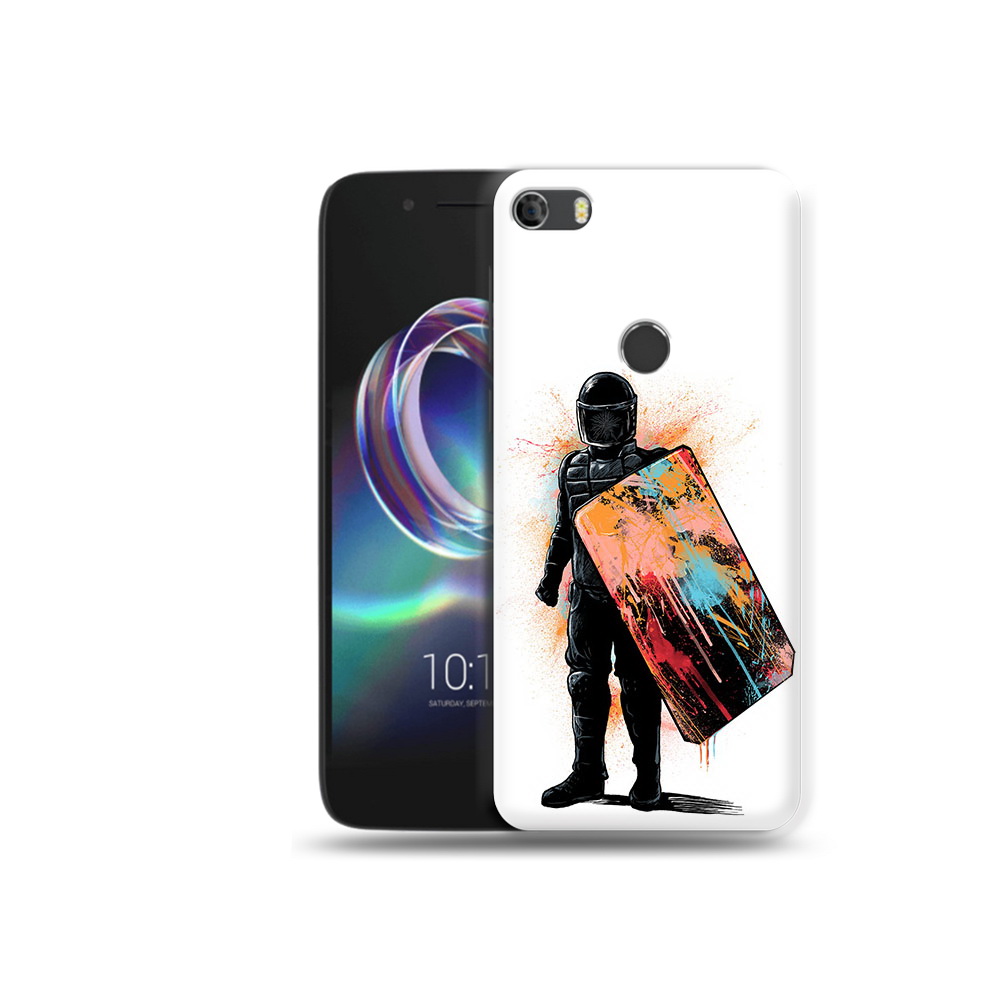 

Чехол MyPads Tocco для Alcatel Idol 5 солдат с красочным щитом, Прозрачный, Tocco