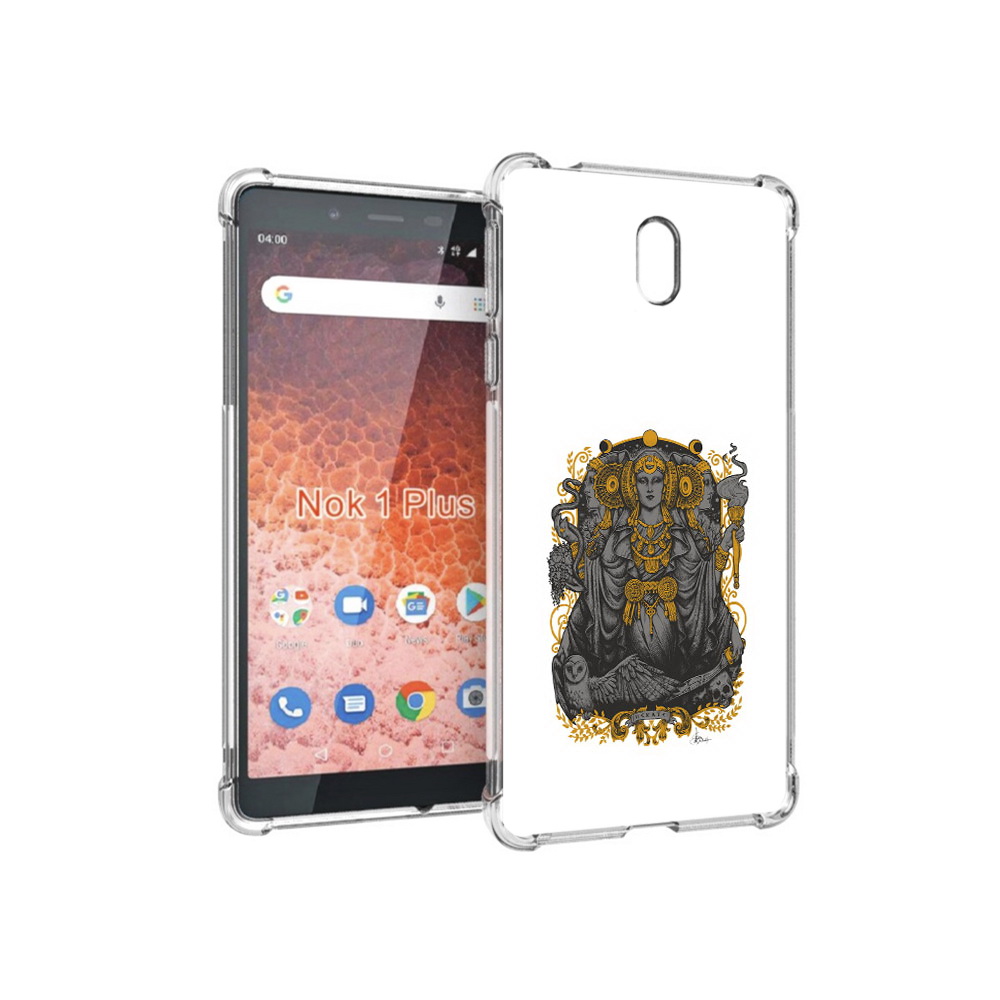 

Чехол MyPads Tocco для Nokia 1 Plus божество с золотыми элементами (PT129147.112.241), Прозрачный, Tocco