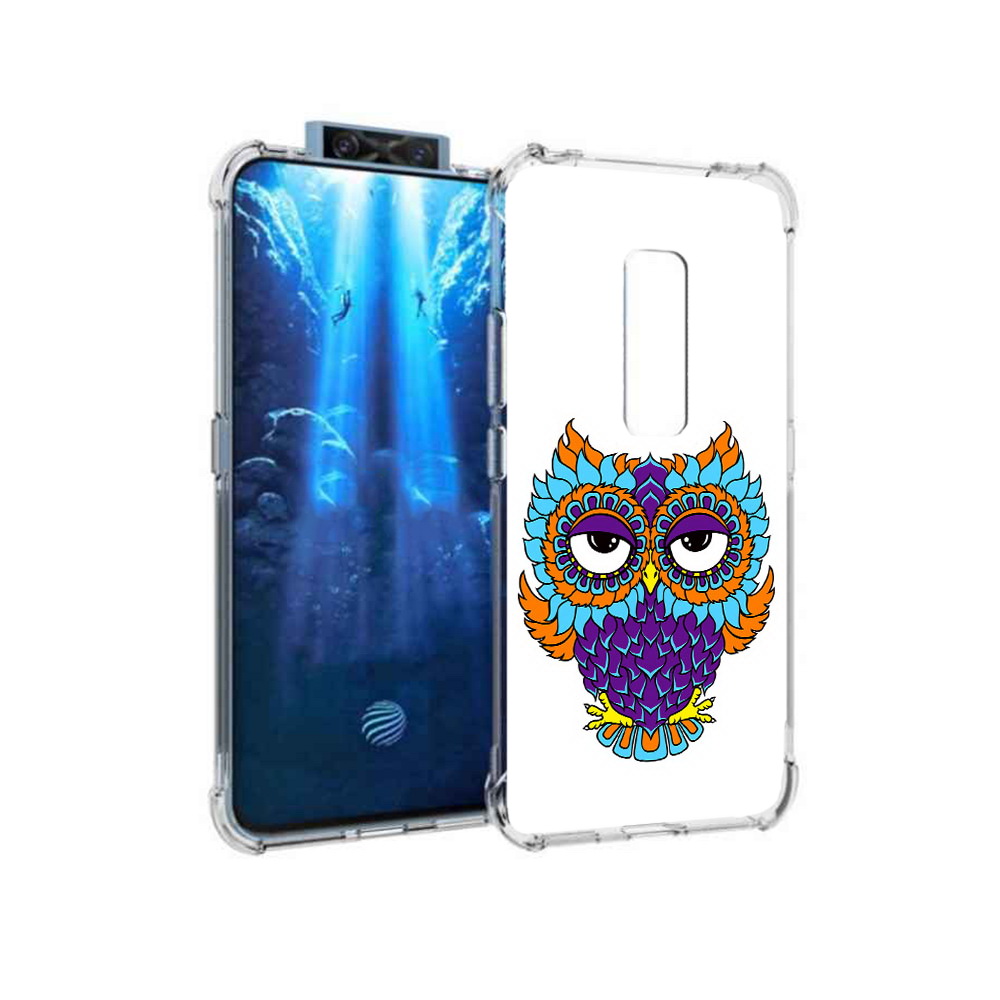 

Чехол MyPads Tocco для Vivo V17 Pro Цветная сова (PT226965.387.198), Прозрачный, Tocco