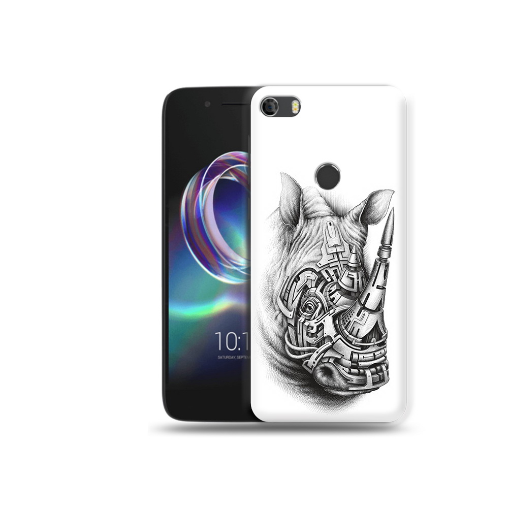 

Чехол MyPads Tocco для Alcatel Idol 5 стальной носорог, Прозрачный, Tocco