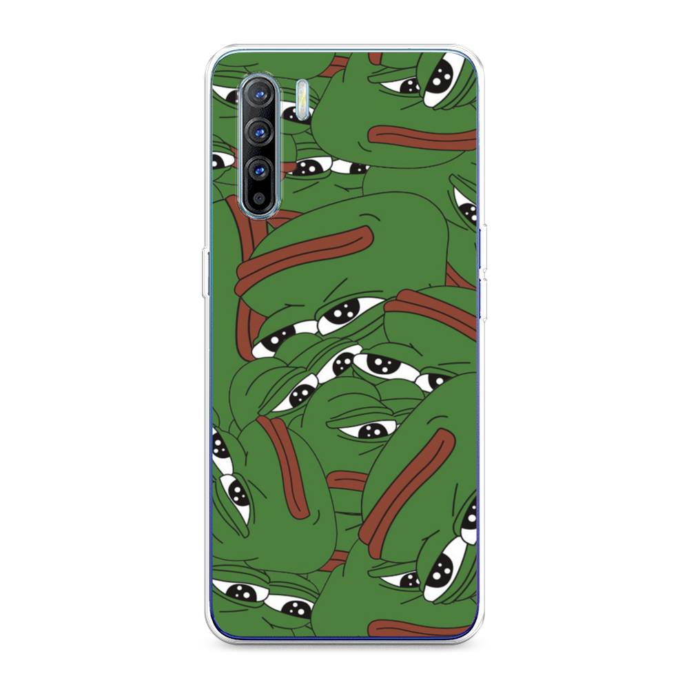 

Чехол Awog на Oppo A91/Reno 3 "Печальный frog", Разноцветный, 252450-9