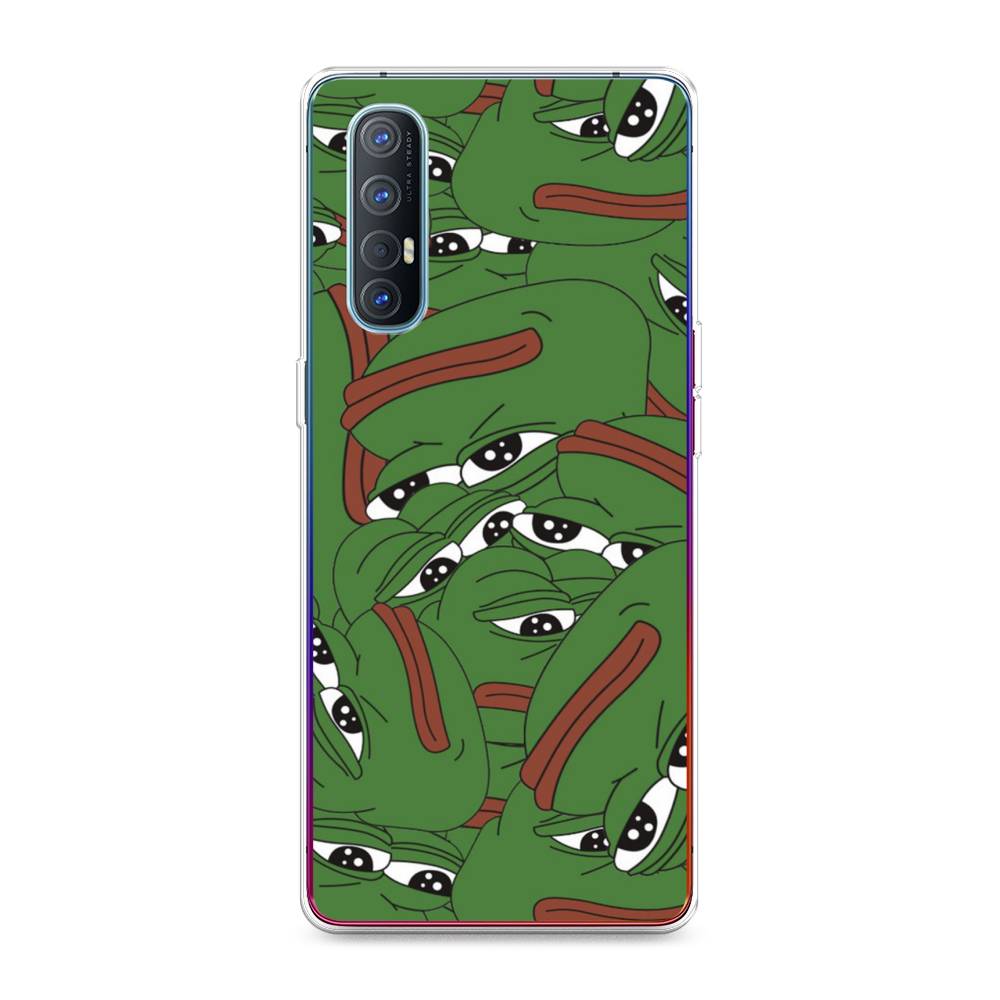 

Чехол Awog на Oppo Reno 3 Pro "Печальный frog", Разноцветный, 252550-9