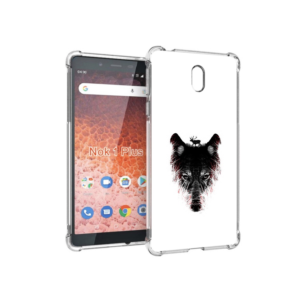 

Чехол MyPads Tocco для Nokia 1 Plus волк в траве (PT129147.112.267), Прозрачный, Tocco