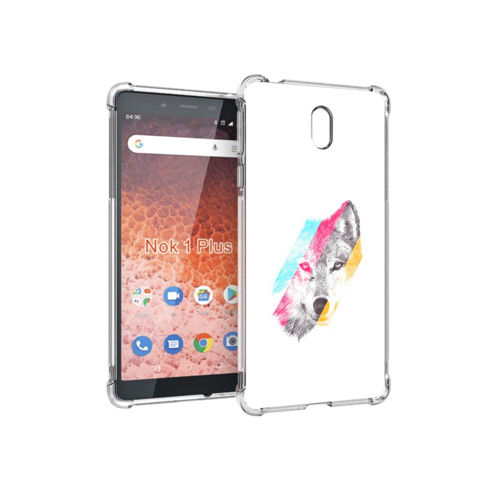 

Чехол MyPads Tocco для Nokia 1 Plus волк градиент (PT129147.112.268), Прозрачный, Tocco