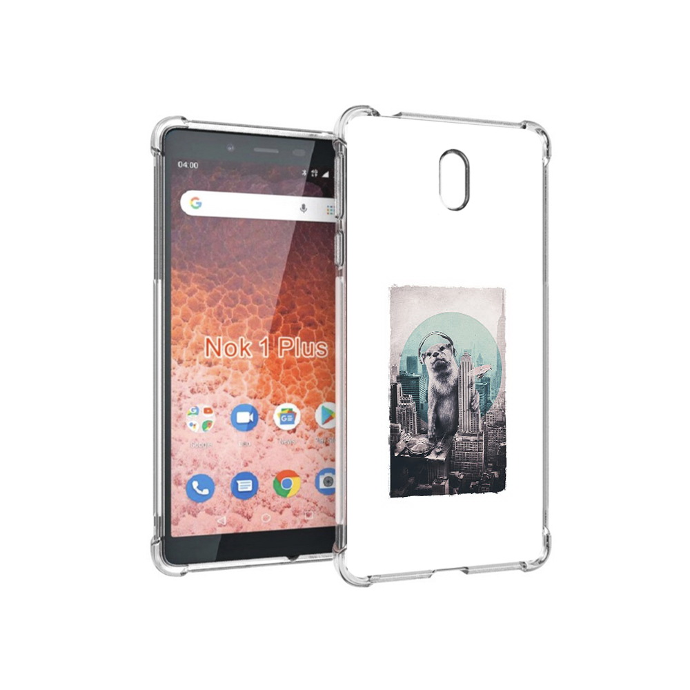 

Чехол MyPads Tocco для Nokia 1 Plus выдра в городе (PT129147.112.283), Прозрачный, Tocco