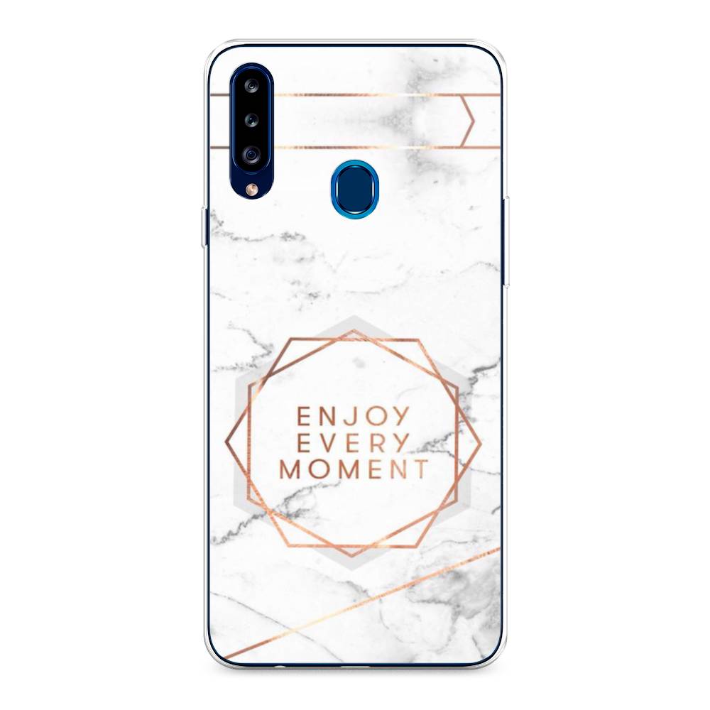 

Чехол Awog на Samsung Galaxy A20s / Самсунг A20s "Enjoy every moment мрамор", Разноцветный, 2100850-7