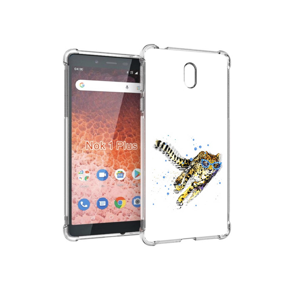 

Чехол MyPads Tocco для Nokia 1 Plus гепард в очках (PT129147.112.287), Прозрачный, Tocco