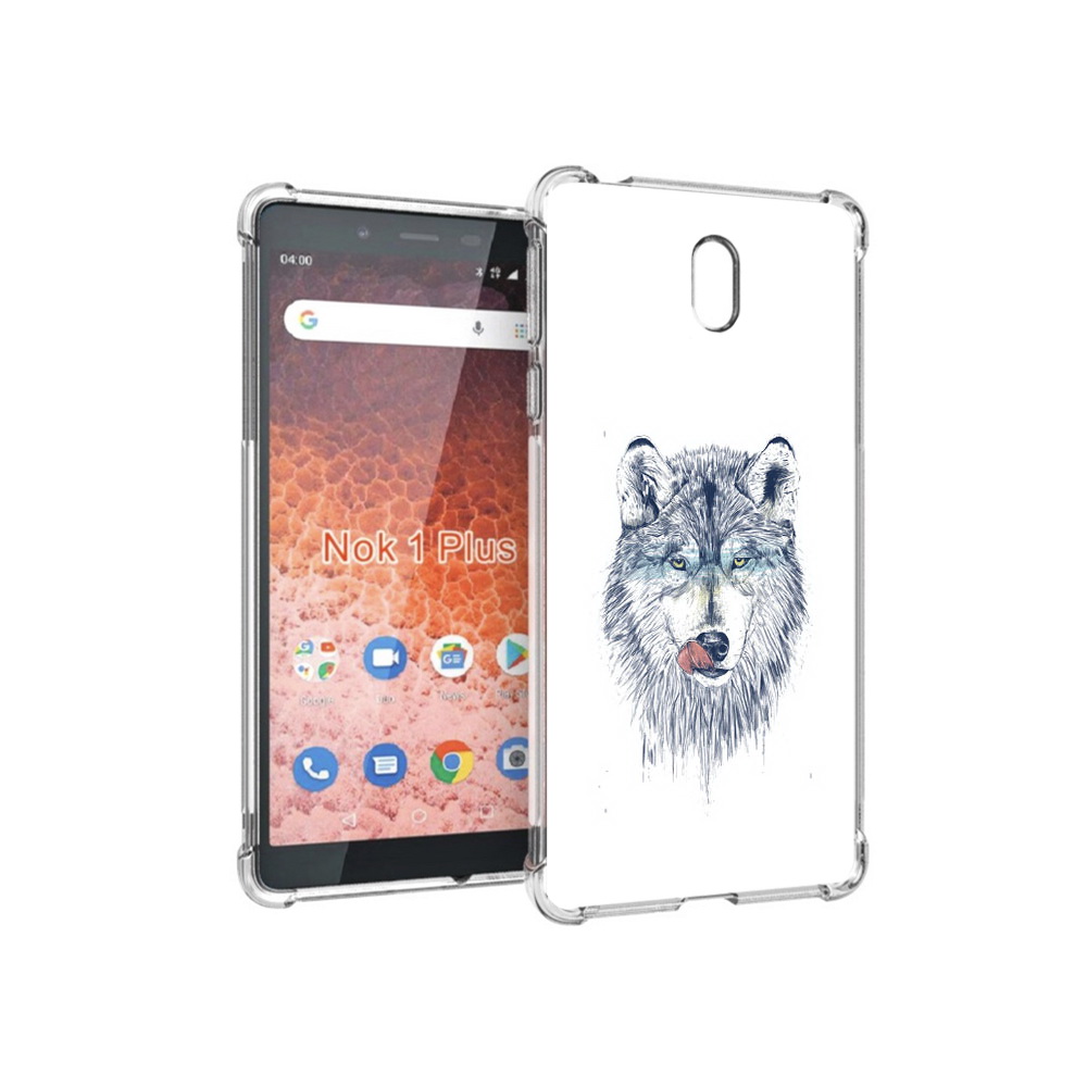 

Чехол MyPads Tocco для Nokia 1 Plus голодгый волк (PT129147.112.292), Прозрачный, Tocco