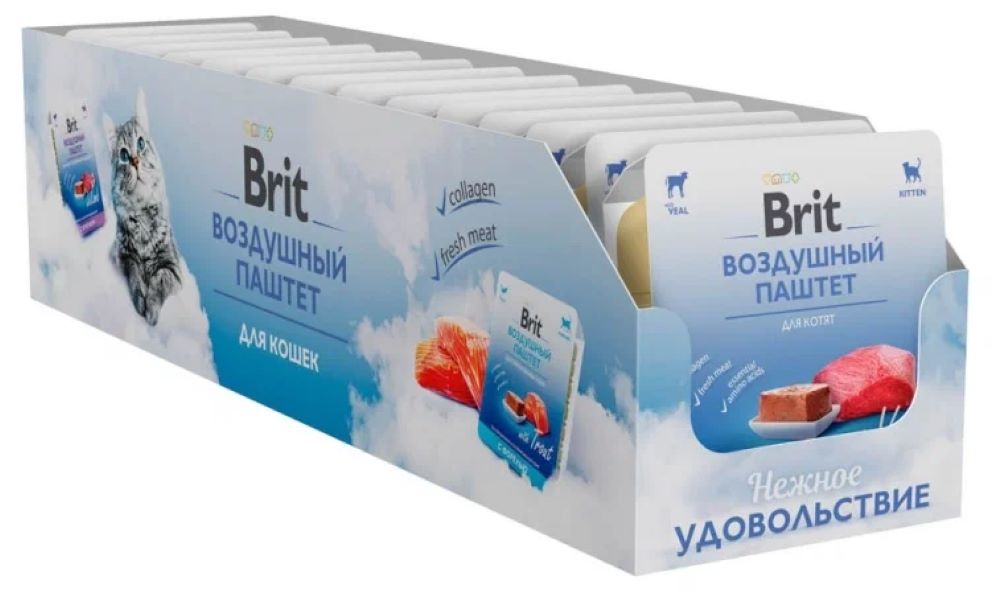 

Консервы для кошек Brit телятина 14 шт по 100 г