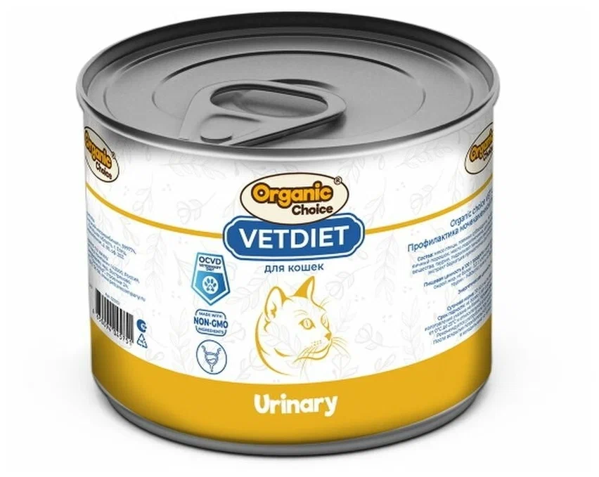 

Консервы для кошек Organic Сhoice VET Urinary, мясо, 12шт по 240г