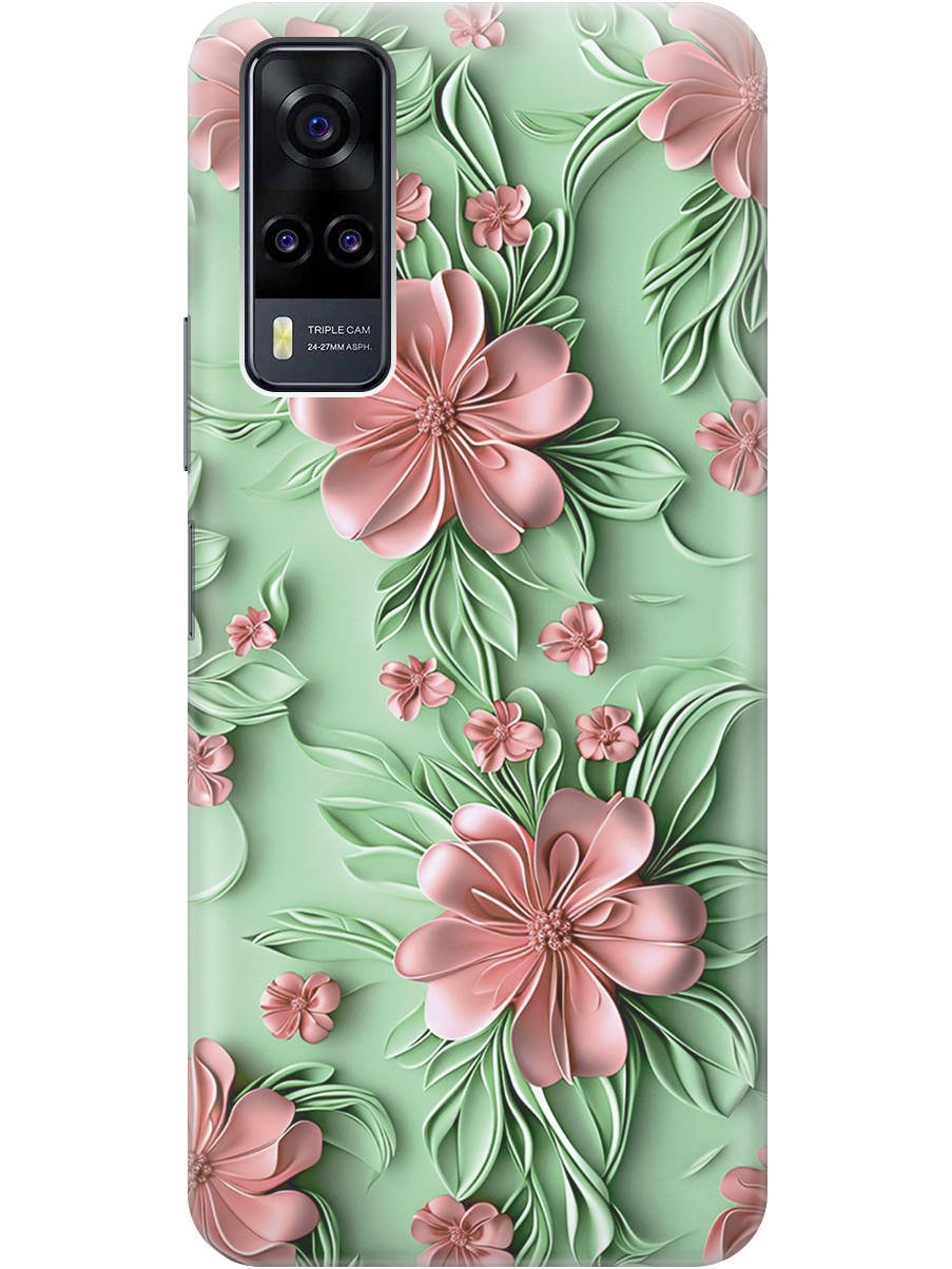 

Силиконовый чехол на Vivo Y31 / Y53s 4G / Y51 2020 с принтом 874241, Прозрачный;зеленый;розовый, 743438321