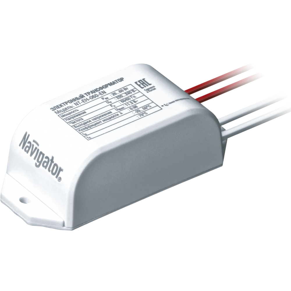 

Трансформатор электронный 105w 12v с защитой | код. 17045 | NAVIGATOR ( 1шт. )