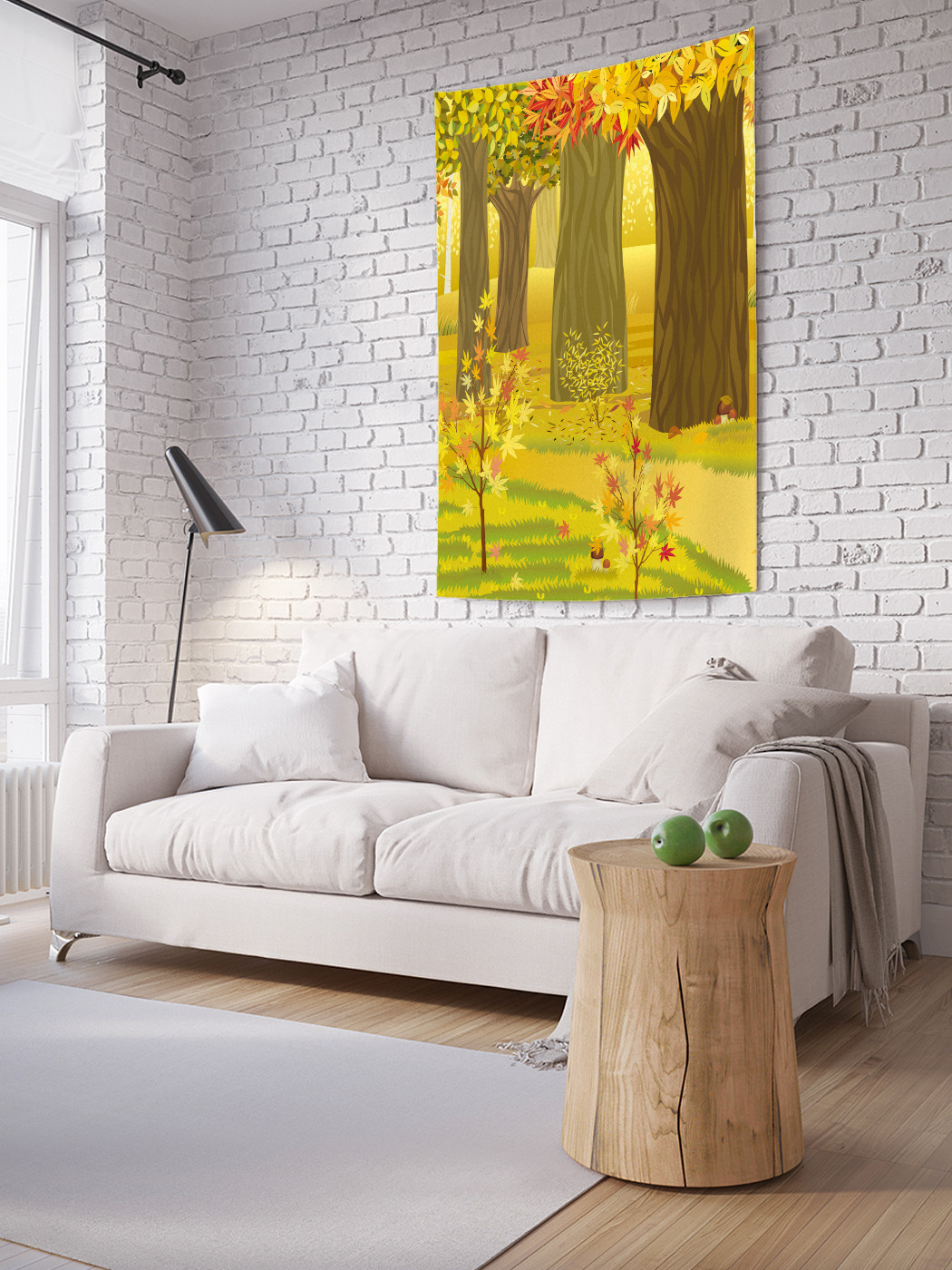 

Вертикальное фотопанно на стену JoyArty Осенняя акварель 150x200 см, Осенняя акварель