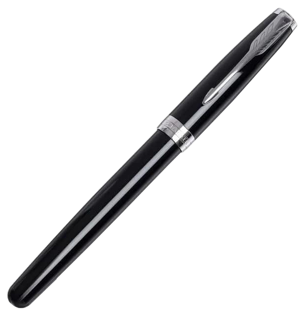 

Ручка-роллер Parker Sonnet Black Lacquer GT, черная, подар/уп 1931501