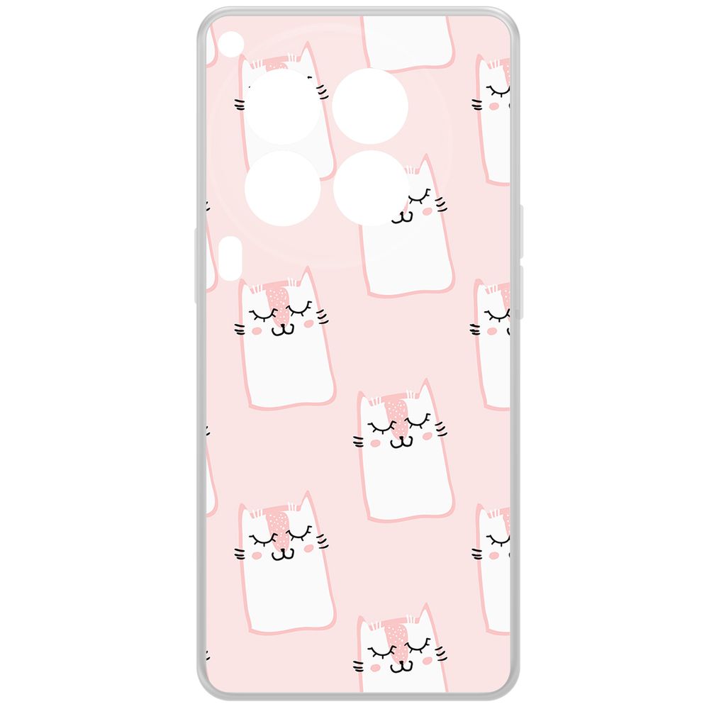

Чехол-накладка Krutoff Clear Case Котики паттерн для TECNO Camon 30 Premier 5G, Прозрачный