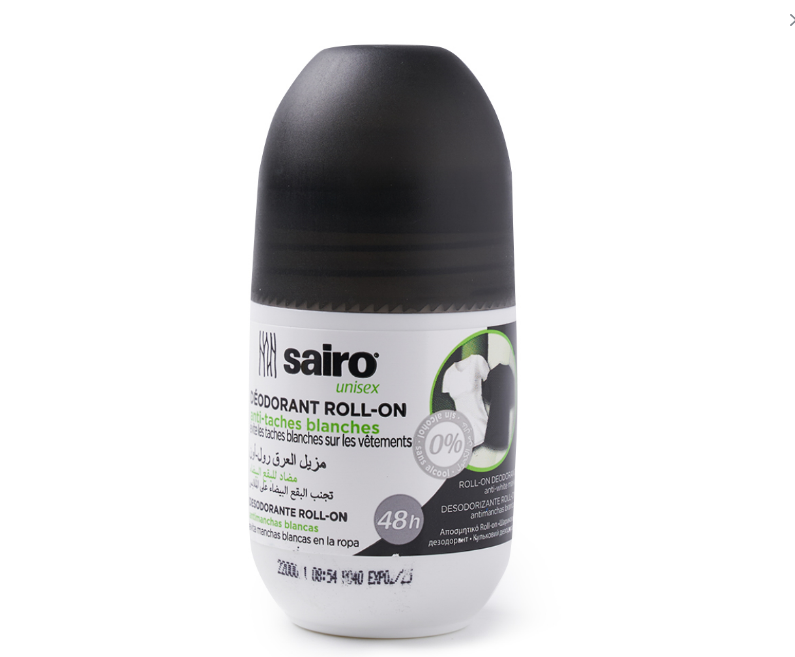 Дезодорант Sairo Deodorant Unisex Anti-White Marks Roll-On невидимый, 50 мл