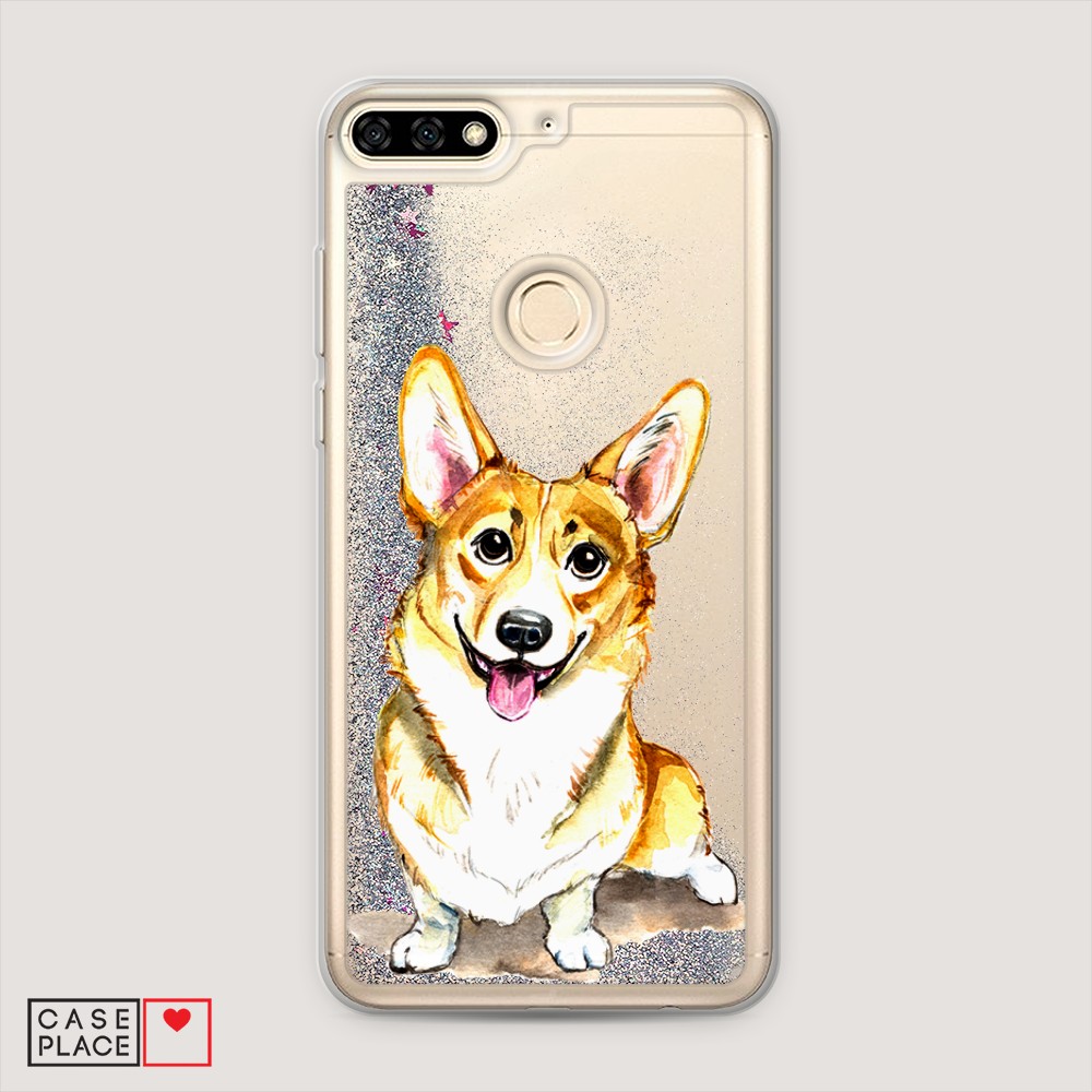

Чехол Awog на Honor 7C/7A Pro/Y6 Prime 2018 "Малыш корги", Разноцветный, 64591-1