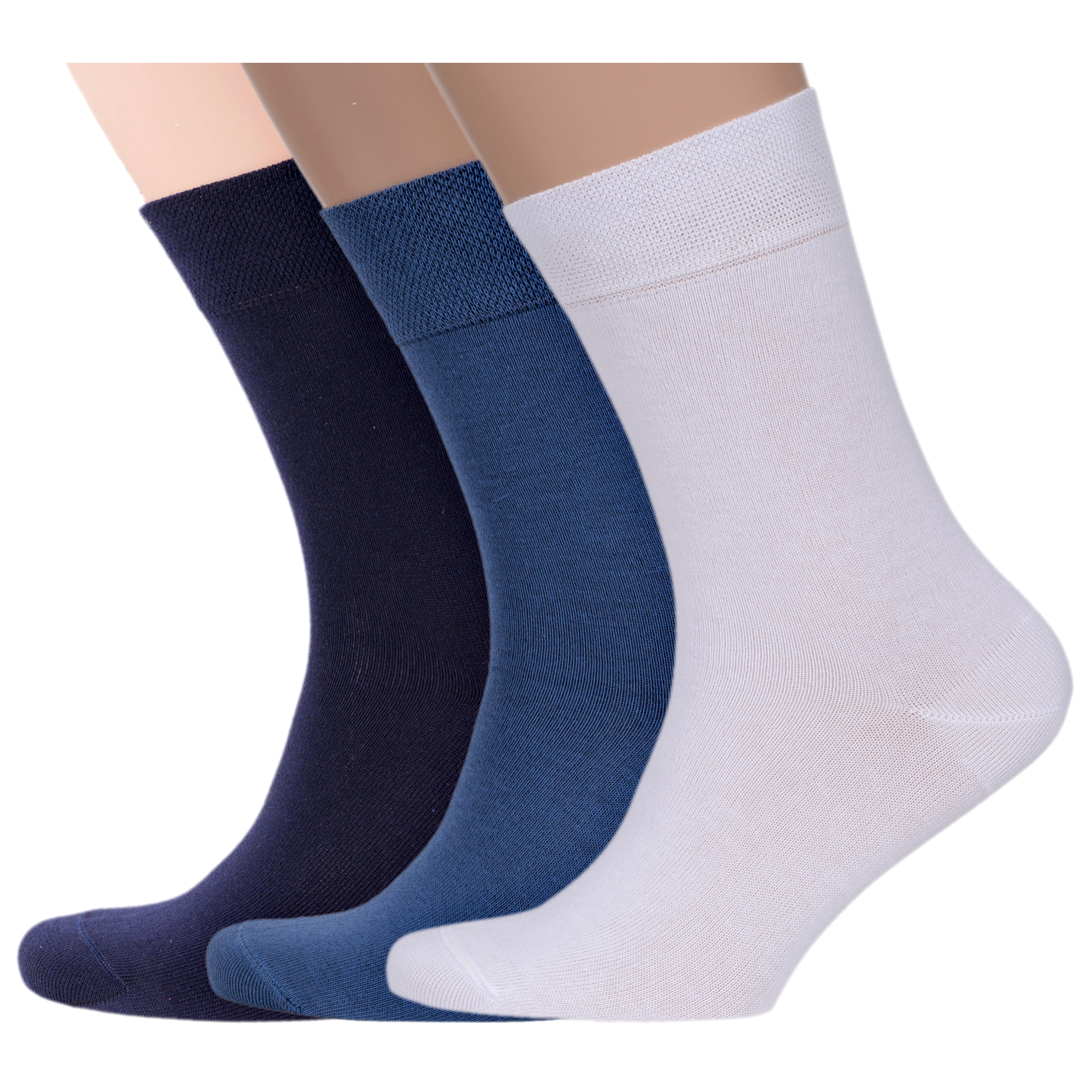Комплект носков мужских Брестский чулочный комбинат 3-14С2122-Д38 синих; белых 27