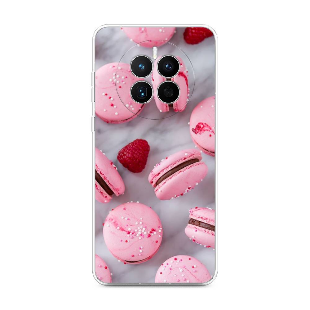 

Чехол Awog на Huawei Mate 50 "Макарони с малиной", Серый;розовый, 6109850-10